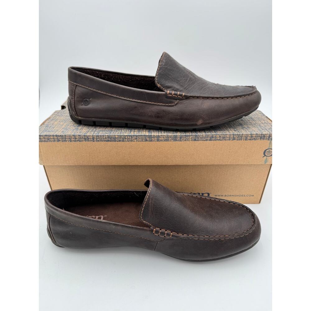 NIB Born Mens US 10.5 Euro 44.5 Allan Dark Brown Loafer Slip On - Picture 5 of 9